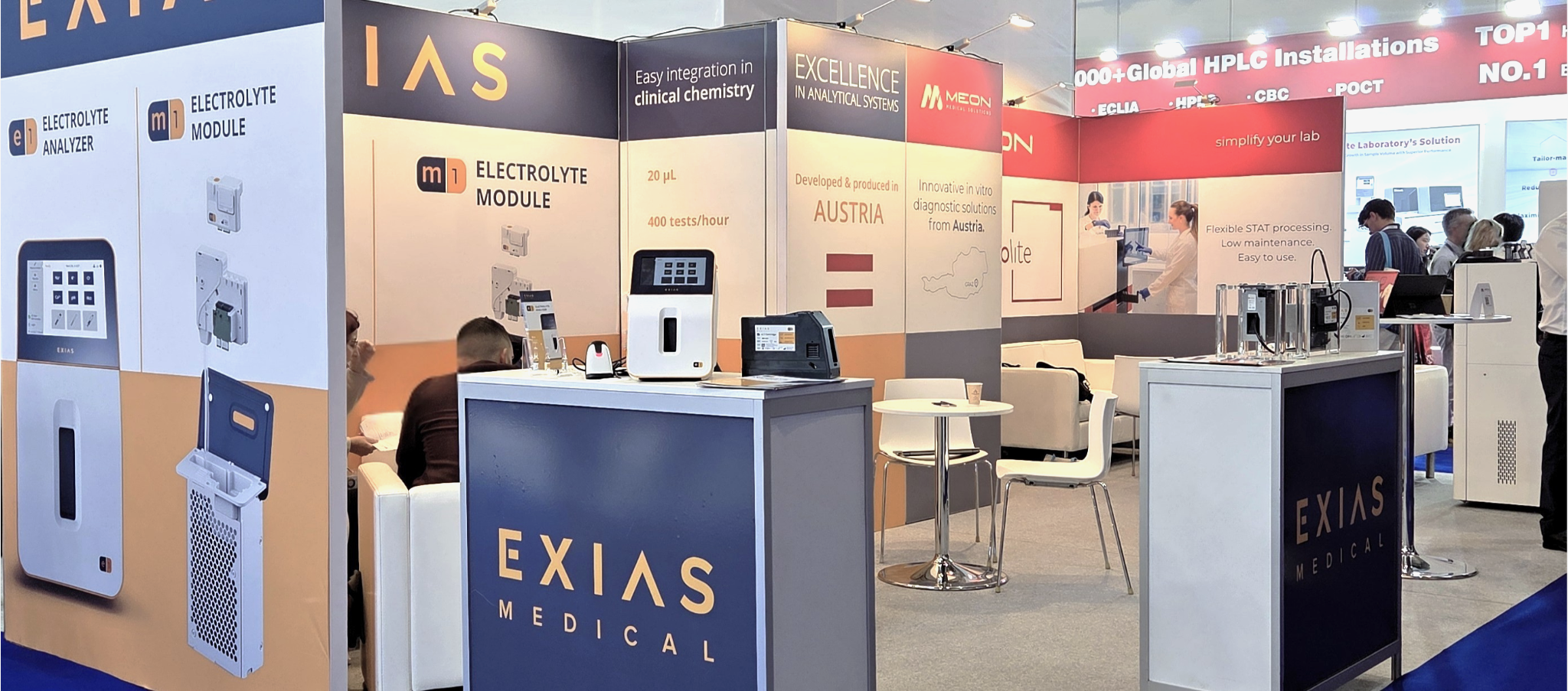 EXIAS Booth at exhibitions - meet us